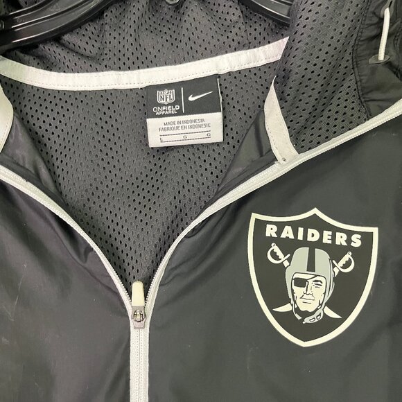 Nike Onfield Apperal NFL Raiders Half Zip Lightweight Jacket - Picture 2 of 3